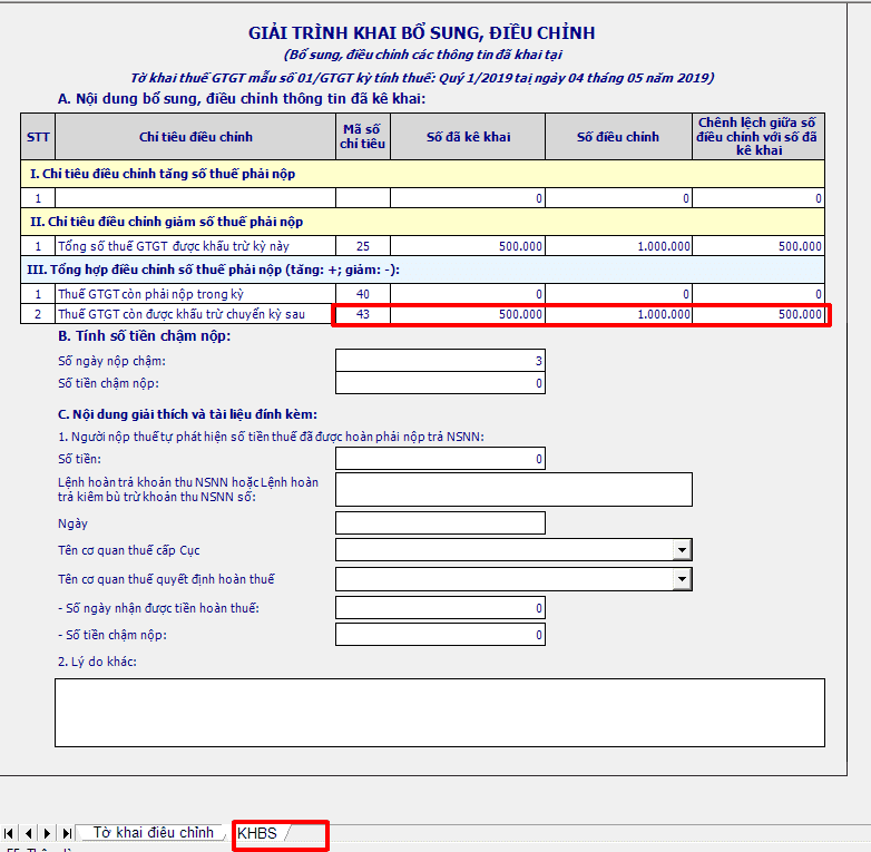 Cách điều chỉnh KHBS