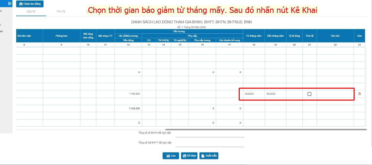 Thủ tục báo giảm và chốt sổ bhxh 2020 95